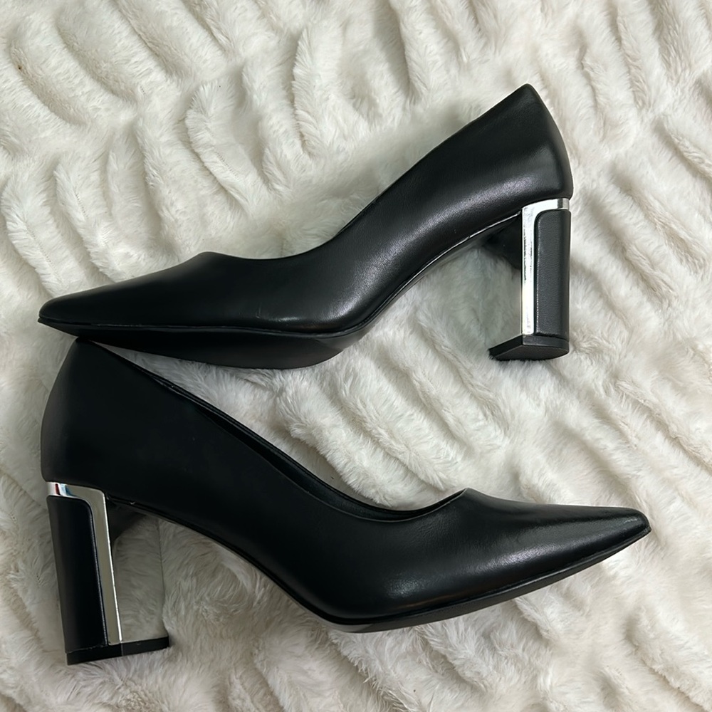 Alfani Black Pumps with Silver Accents